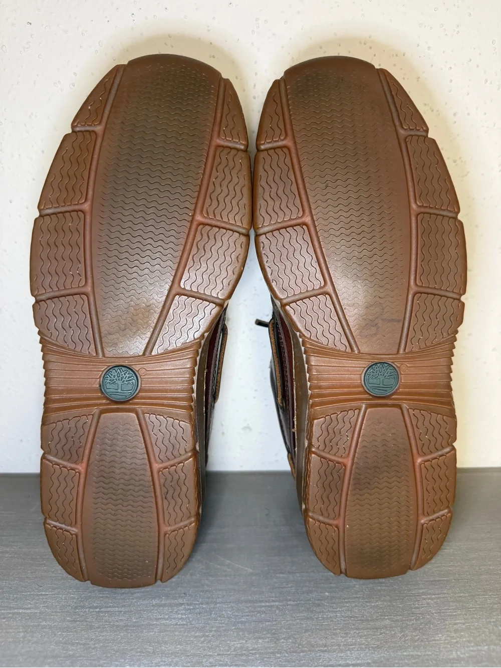 Vintage Timberland Rare USA Made Boat Shoes Burgundy Brown Leather Sz 7.5 M